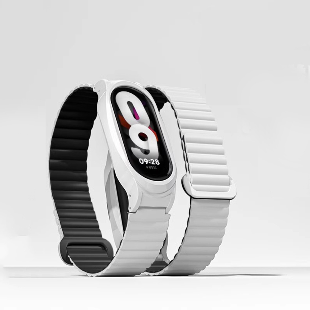 Bracelet Magnétique Pour Xiaomi Mi Band 8 NFC Silicone Rapide Détachable Résista - Zdjęcie 20 z 23