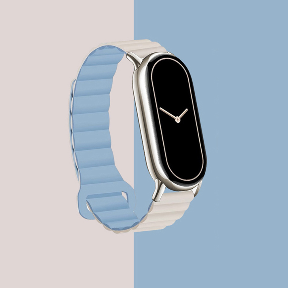 Bracelet Magnétique Pour Xiaomi Mi Band 8 NFC Silicone Rapide Détachable Résista - Zdjęcie 21 z 23