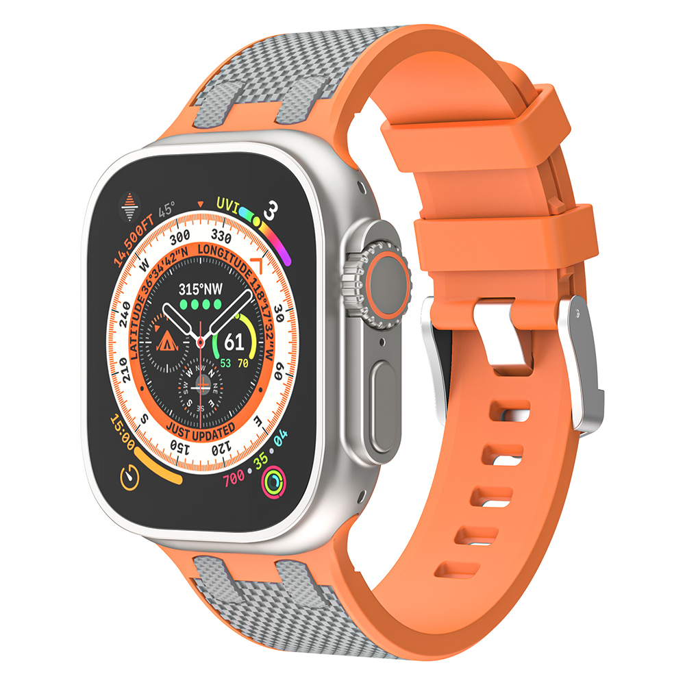 Bracelet En Silicone Bicolore Pour Apple Watch Series 9 8 7 6 5 4 3 Ultra SE 42- - Zdjęcie 25 z 29