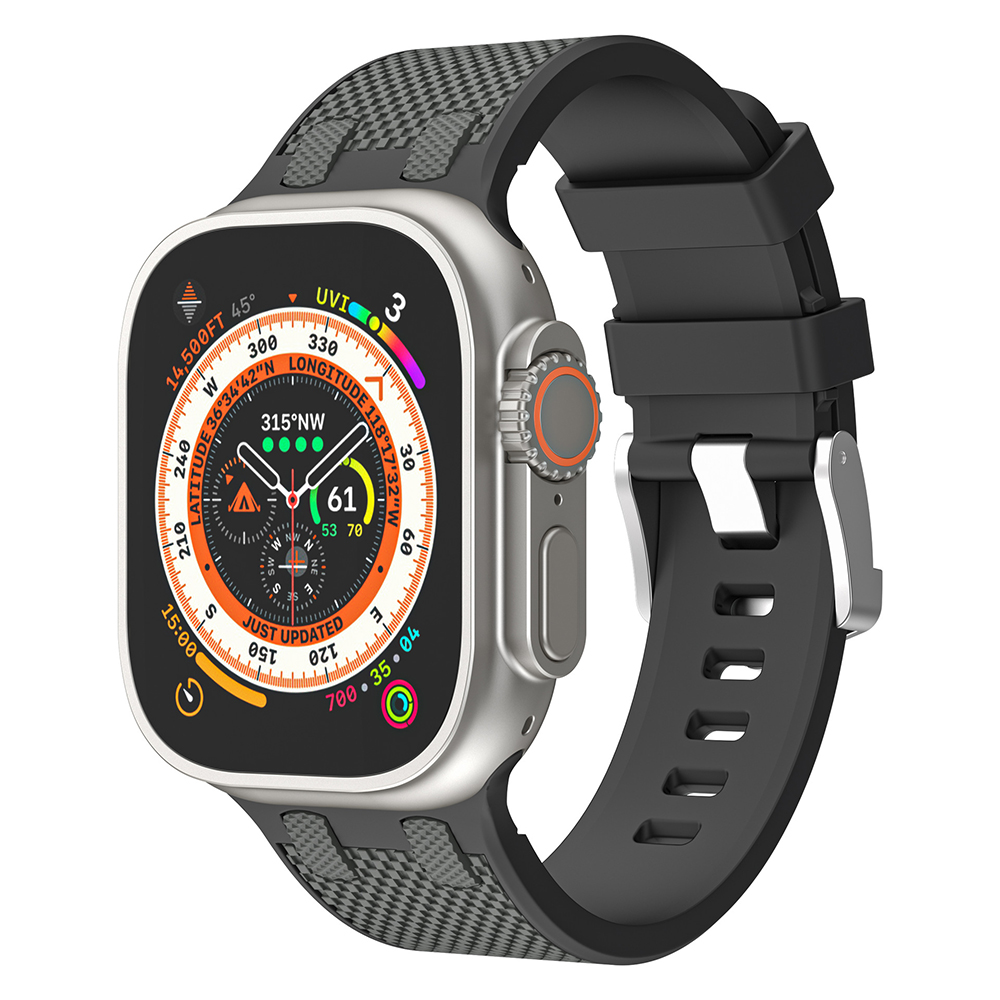 Bracelet En Silicone Bicolore Pour Apple Watch Series 9 8 7 6 5 4 3 Ultra SE 42- - Zdjęcie 27 z 29