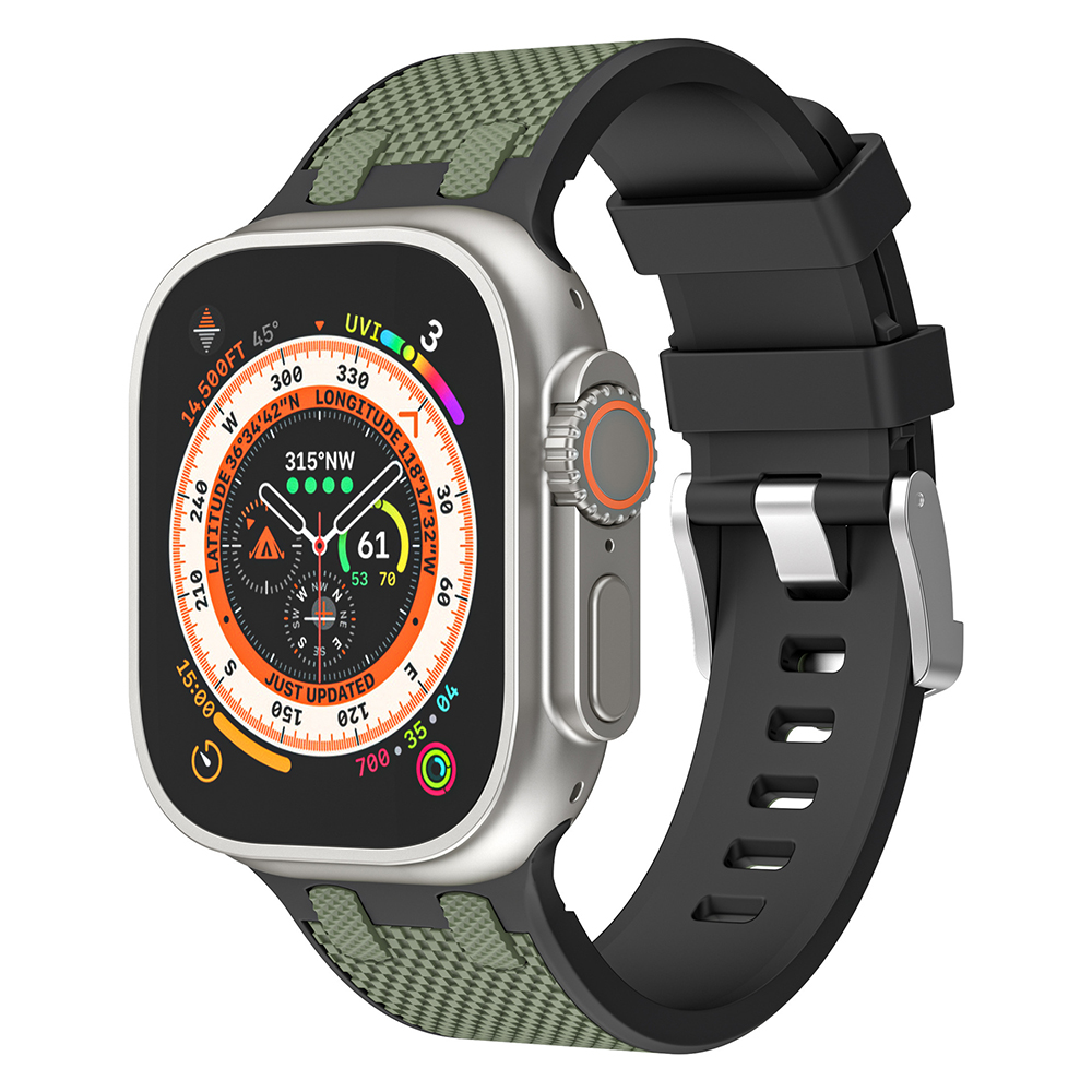 Bracelet En Silicone Bicolore Pour Apple Watch Series 9 8 7 6 5 4 3 Ultra SE 42- - Zdjęcie 28 z 29