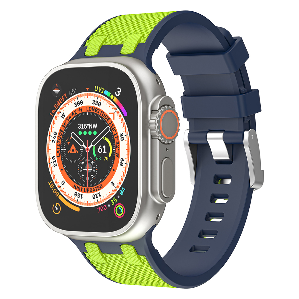 Bracelet En Silicone Bicolore Pour Apple Watch Series 9 8 7 6 5 4 3 Ultra SE 42- - Zdjęcie 29 z 29