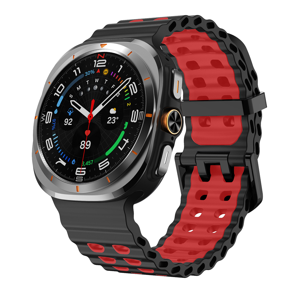 Bracelet en Silicone Bicolore pour Samsung Galaxy Watch Ultra 47mm - Respirant L - Zdjęcie 31 z 34
