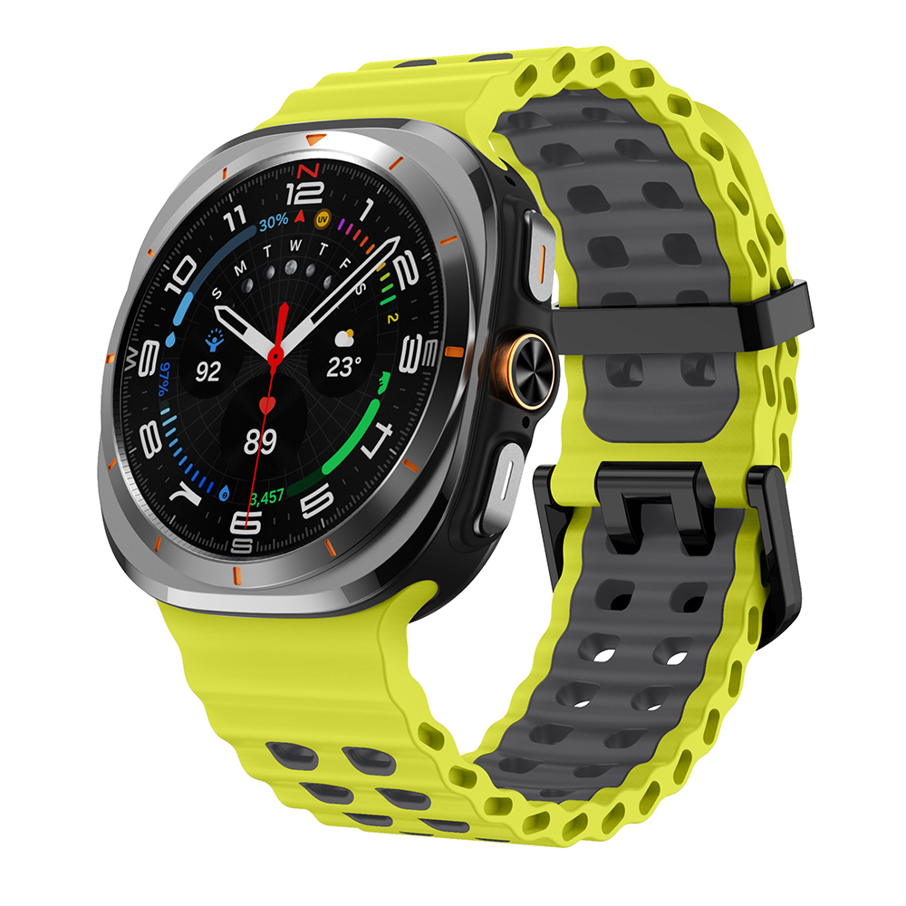 Bracelet en Silicone Bicolore pour Samsung Galaxy Watch Ultra 47mm - Respirant L - Zdjęcie 33 z 34