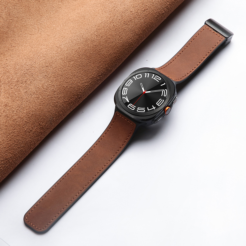 Bracelet Silicone et Cuir pour Samsung Galaxy Watch Ultra 47mm - Remplacement Lé - Zdjęcie 22 z 22