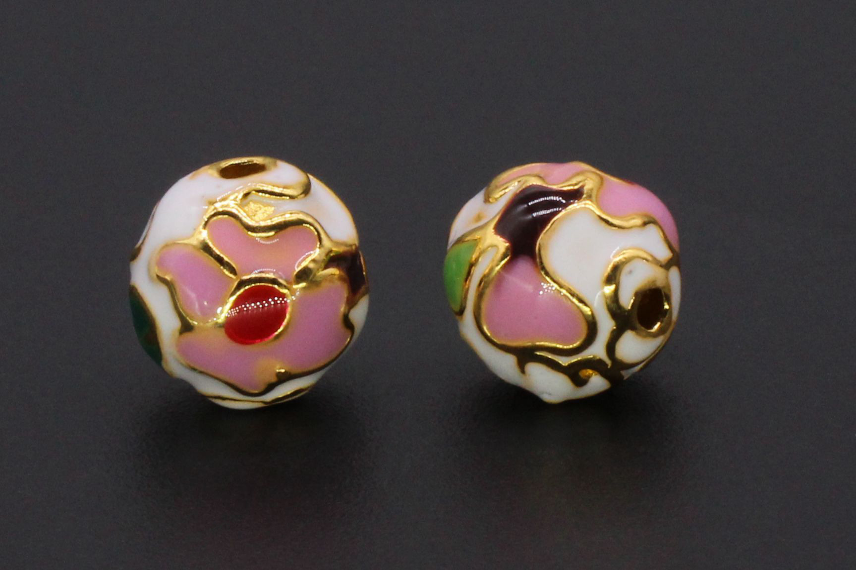 10XCloisonn É Drip Oil Burnt Blue Enamel Diy Jewelry Xiangyun Round Beads - Picture 14 of 18