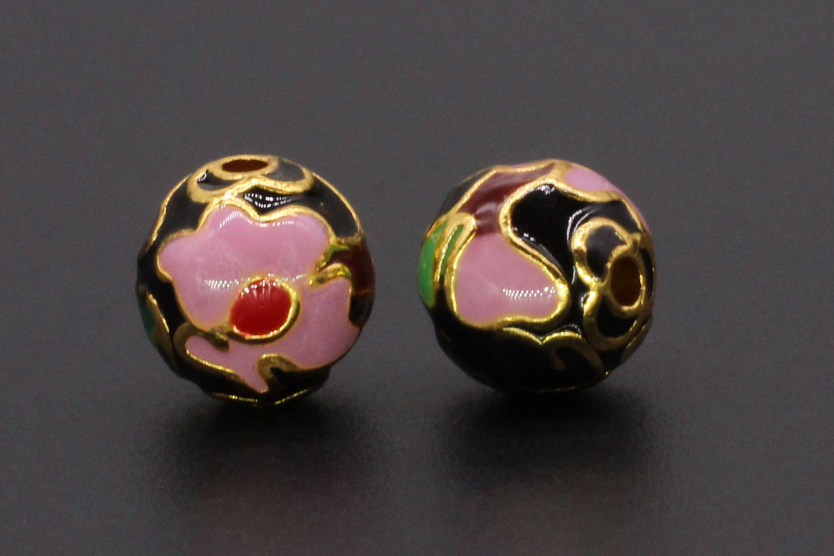 10XCloisonn É Drip Oil Burnt Blue Enamel Diy Jewelry Xiangyun Round Beads - Picture 15 of 18