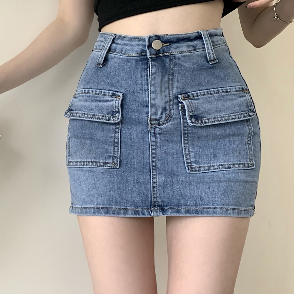 Short Casual Hip Skirt for Women High Waist Slim Fit in Multiple Colors
