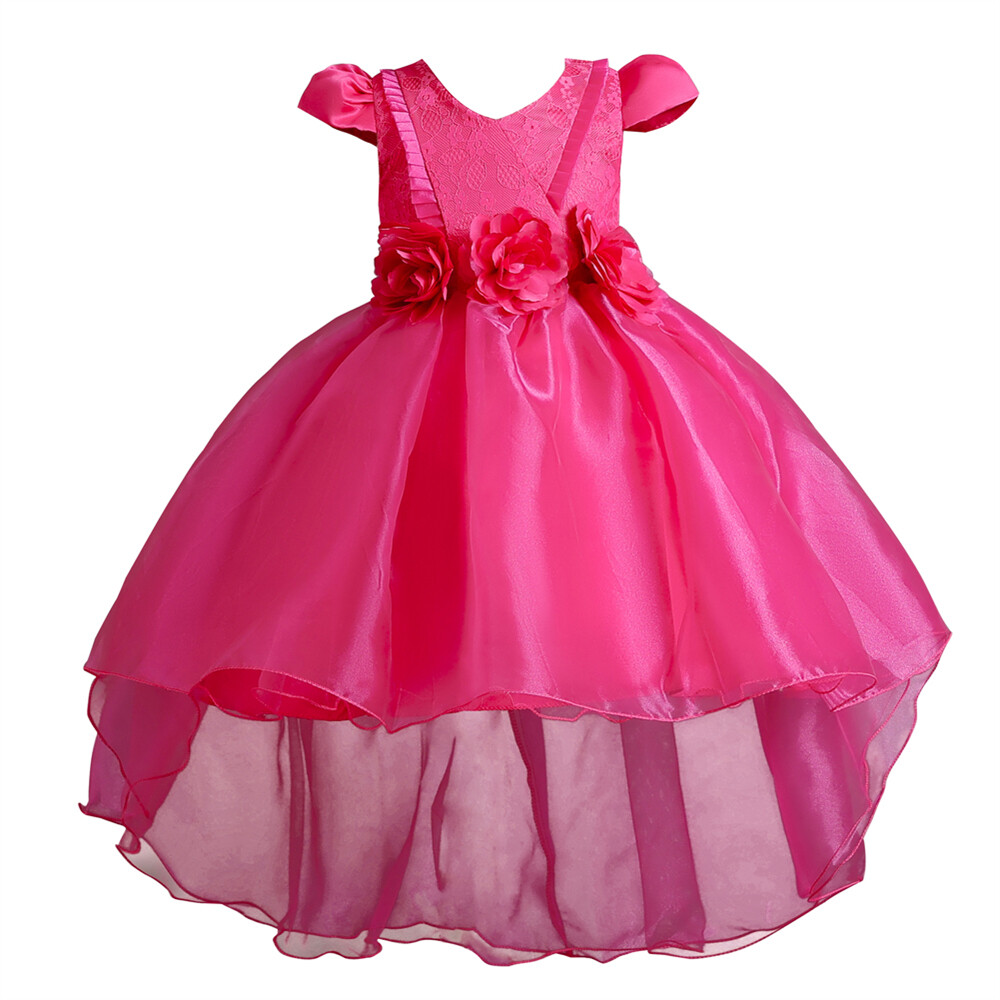 Vestido de Dama de honor con flores para niñas Niños Fiesta Navidad Vestidos Princesa Vestido de baile - Imagen 27 de 49
