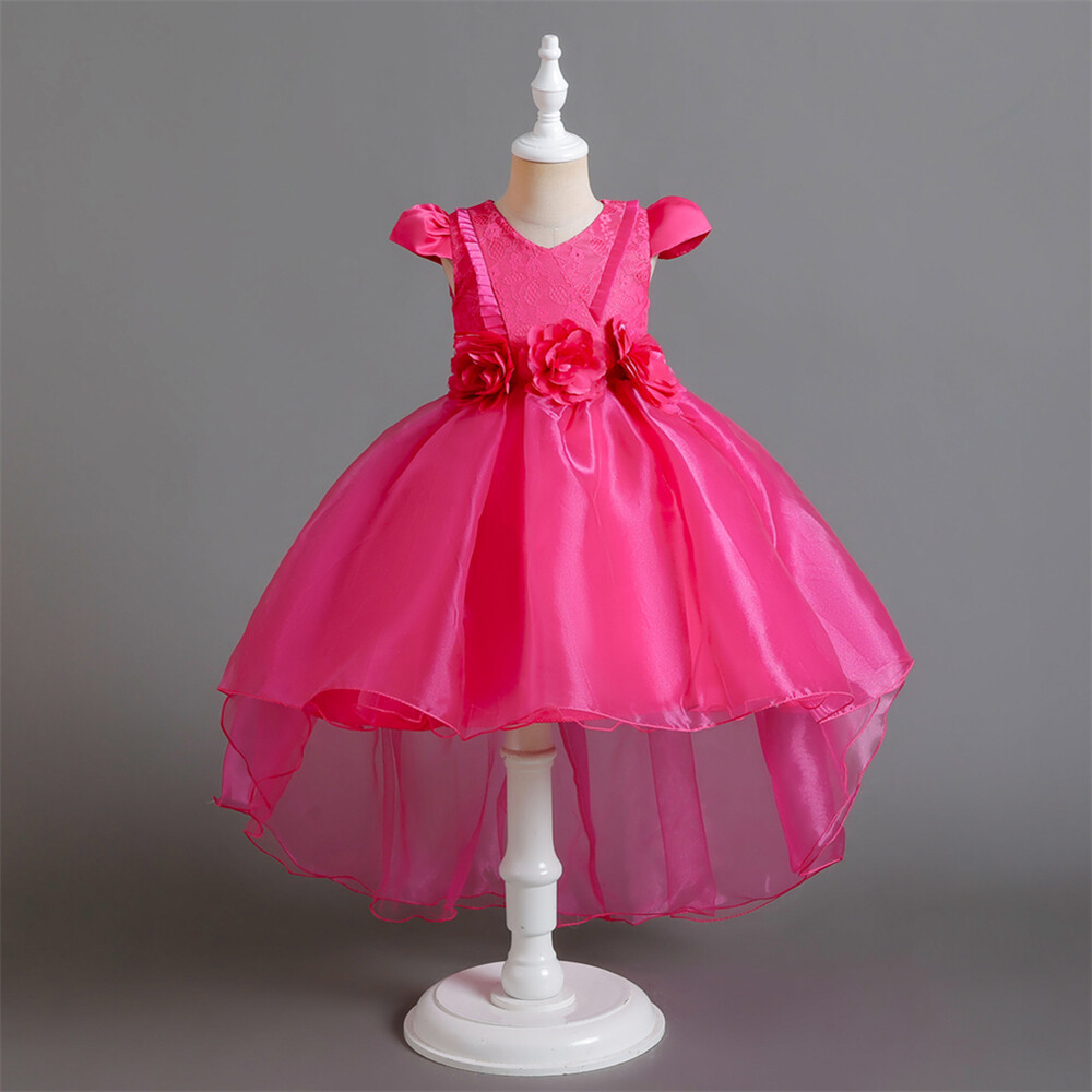 Vestido de Dama de honor con flores para niñas Niños Fiesta Navidad Vestidos Princesa Vestido de baile - Imagen 29 de 49