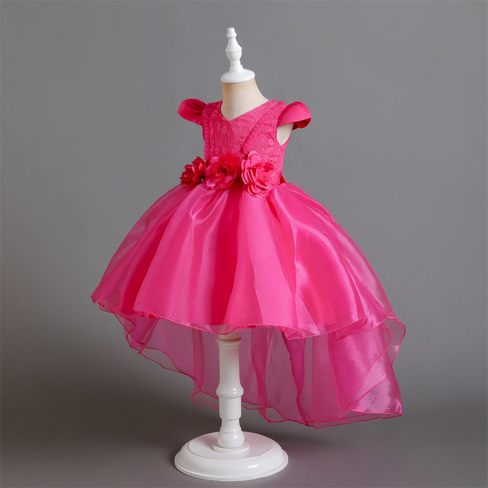 Vestido de Dama de honor con flores para niñas Niños Fiesta Navidad Vestidos Princesa Vestido de baile - Imagen 31 de 49