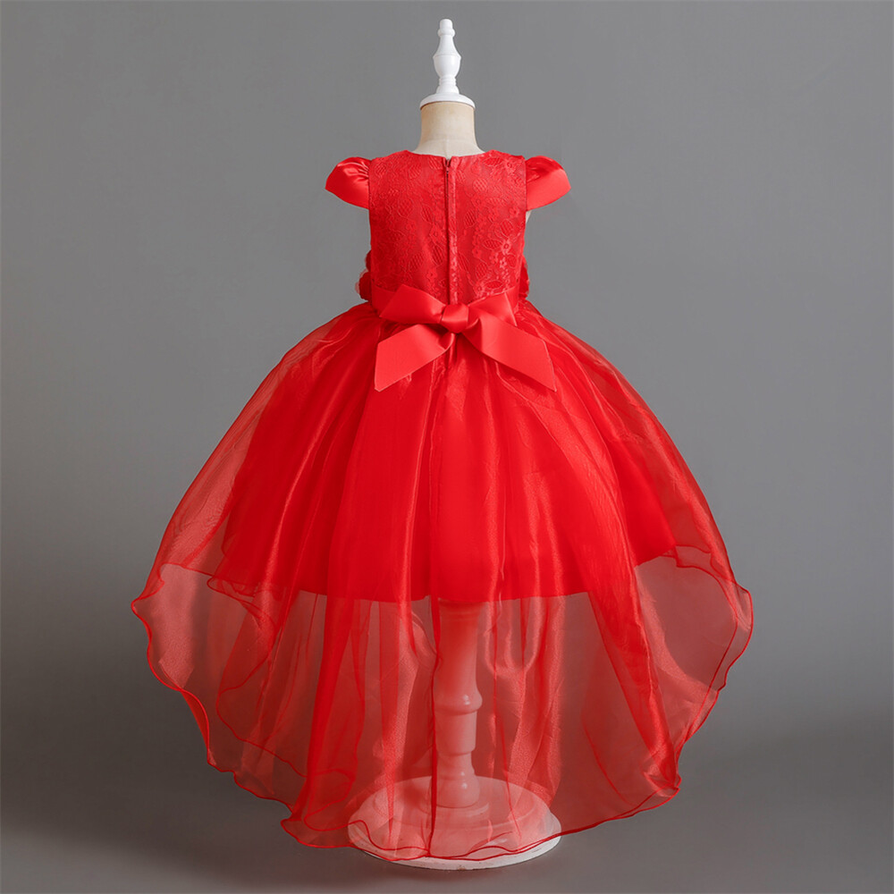 Vestido de Dama de honor con flores para niñas Niños Fiesta Navidad Vestidos Princesa Vestido de baile - Imagen 35 de 49