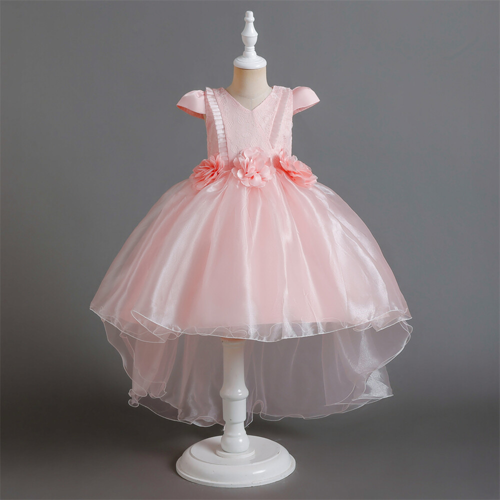 Vestido de Dama de honor con flores para niñas Niños Fiesta Navidad Vestidos Princesa Vestido de baile - Imagen 38 de 49
