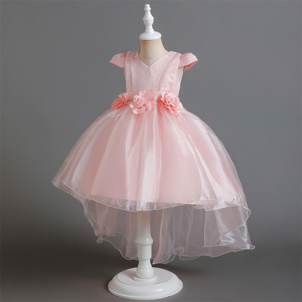 Vestido de Dama de honor con flores para niñas Niños Fiesta Navidad Vestidos Princesa Vestido de baile - Imagen 41 de 49
