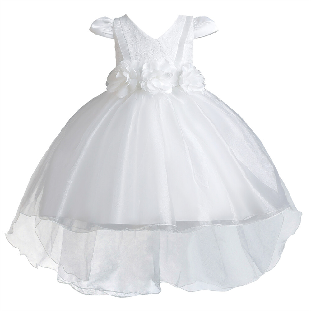 Vestido de Dama de honor con flores para niñas Niños Fiesta Navidad Vestidos Princesa Vestido de baile - Imagen 45 de 49