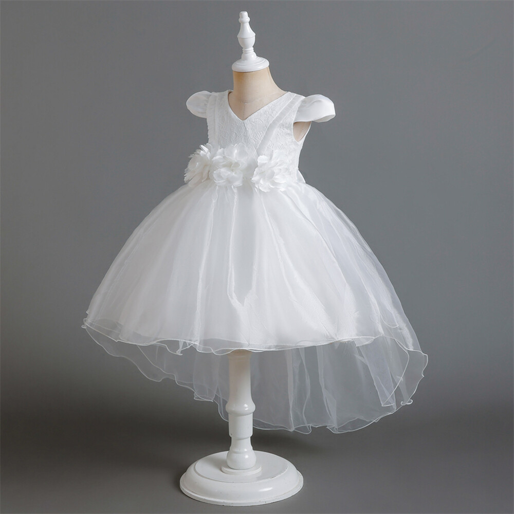Vestido de Dama de honor con flores para niñas Niños Fiesta Navidad Vestidos Princesa Vestido de baile - Imagen 47 de 49
