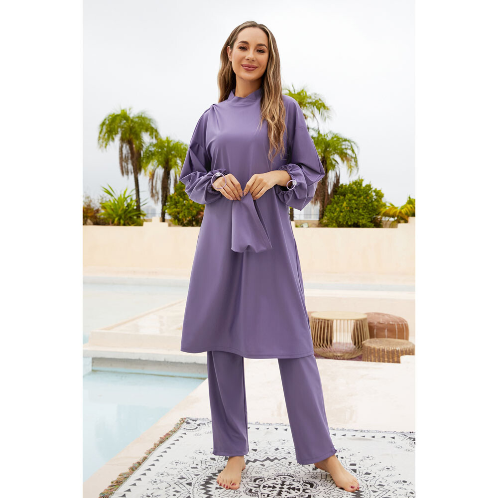 Traje de baño musulmán modesto para mujer cubierta completa Burkini ropa de playa traje de baño traje de baño - Imagen 14 de 23
