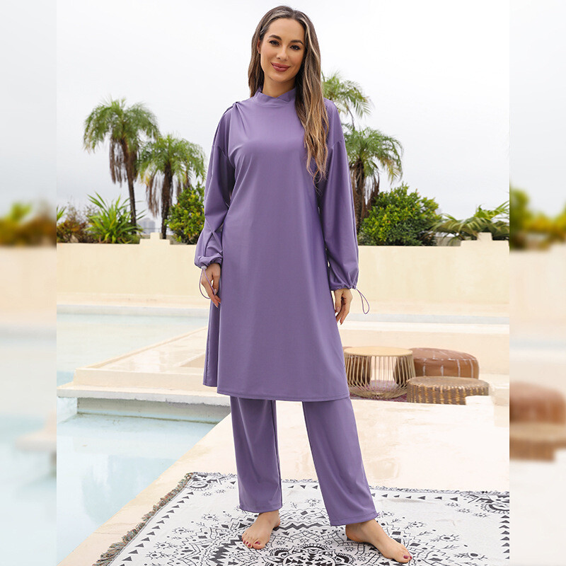 Traje de baño musulmán modesto para mujer cubierta completa Burkini ropa de playa traje de baño traje de baño - Imagen 15 de 23