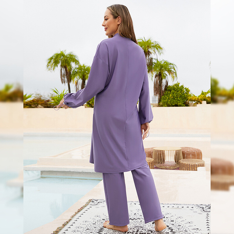 Traje de baño musulmán modesto para mujer cubierta completa Burkini ropa de playa traje de baño traje de baño - Imagen 16 de 23