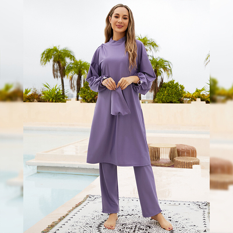 Traje de baño musulmán modesto para mujer cubierta completa Burkini ropa de playa traje de baño traje de baño - Imagen 19 de 23