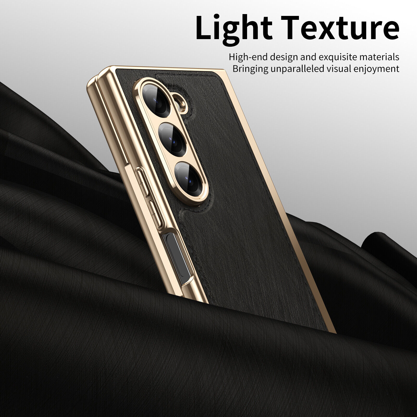 Funda híbrida con pantalla de cuero chapada a prueba de golpes plegable 6/5/4/3 para Samsung Galaxy Z - Imagen 8 de 30