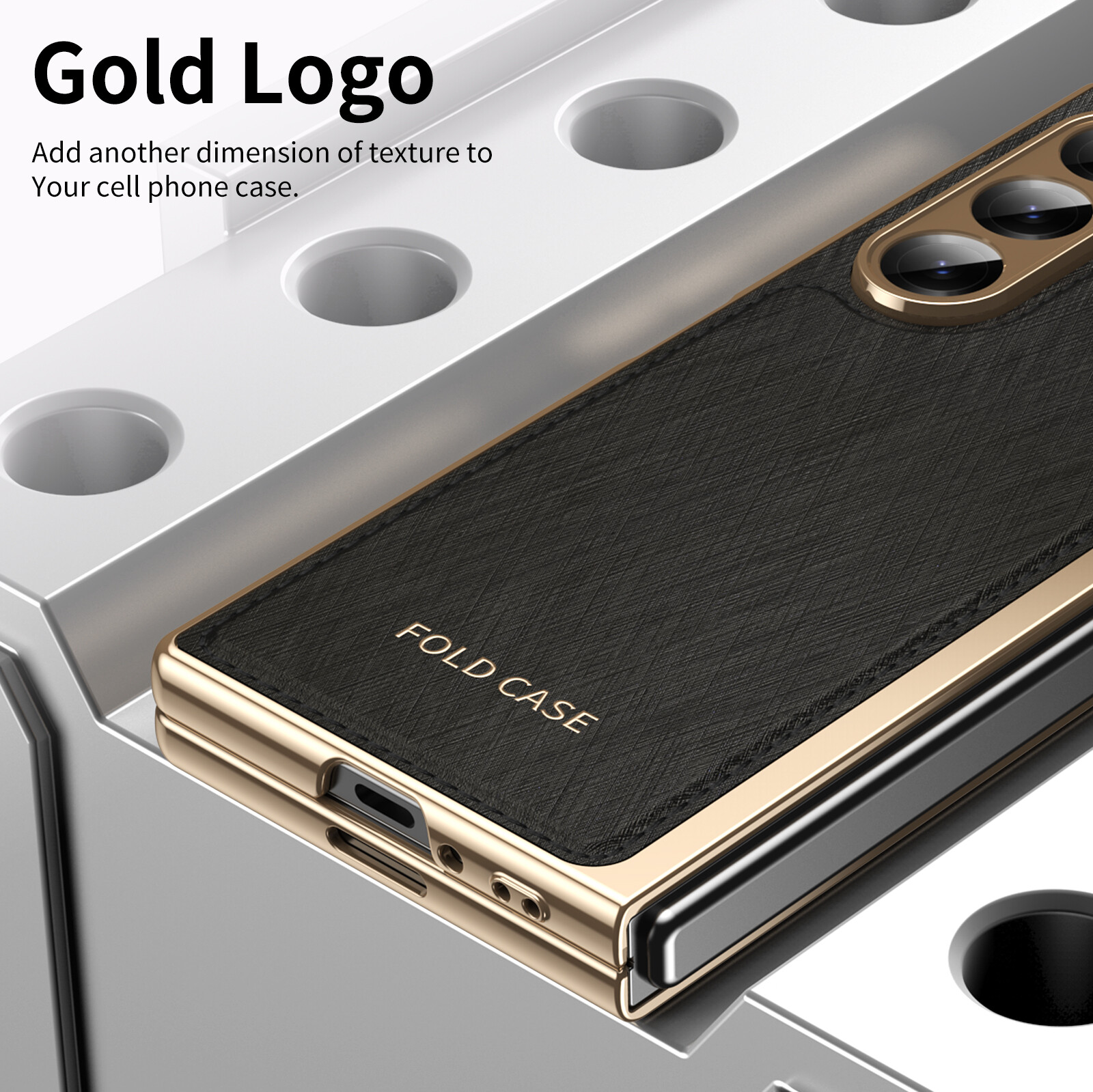 Funda híbrida con pantalla de cuero chapada a prueba de golpes plegable 6/5/4/3 para Samsung Galaxy Z - Imagen 13 de 30