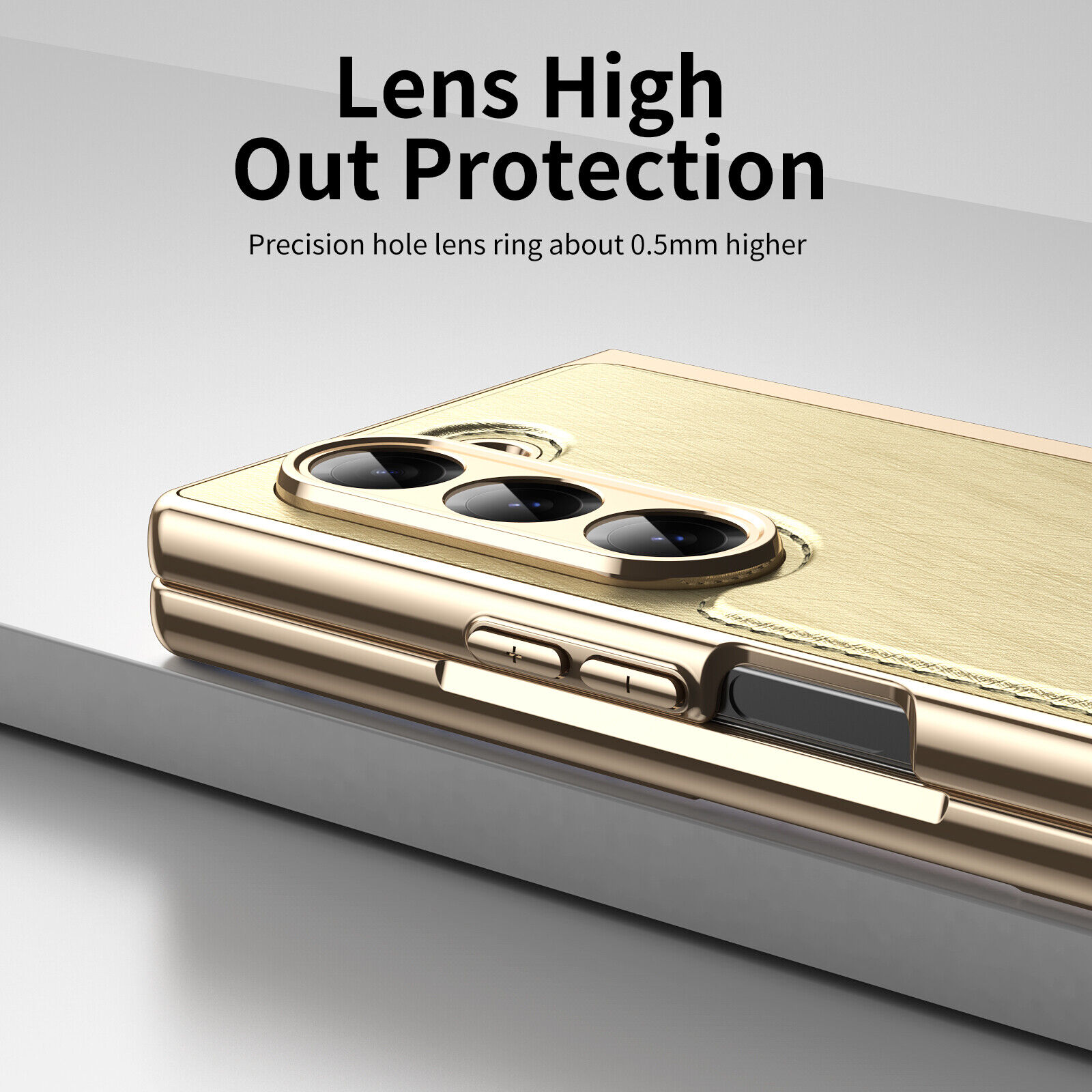 Funda híbrida con pantalla de cuero chapada a prueba de golpes plegable 6/5/4/3 para Samsung Galaxy Z - Imagen 19 de 30