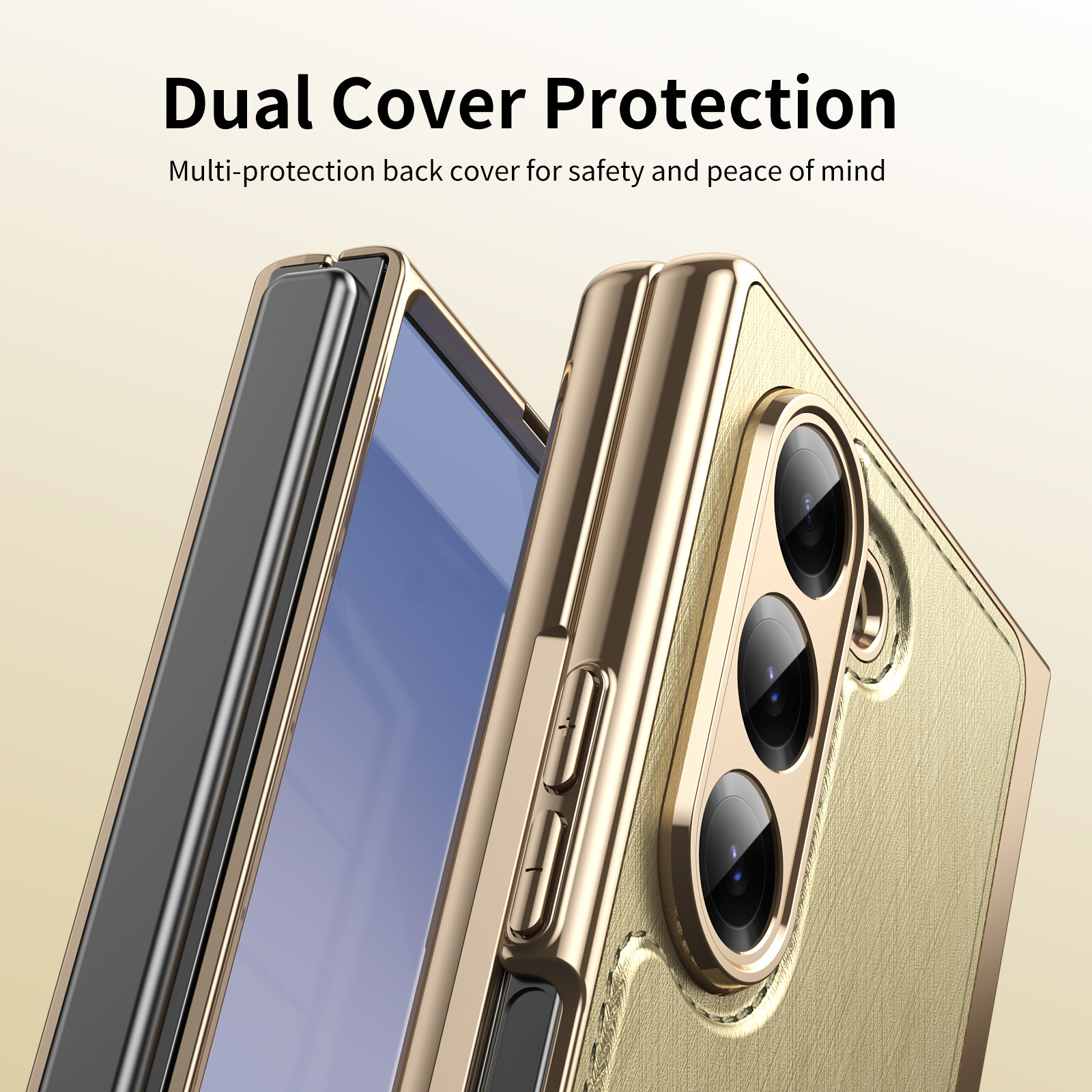 Funda híbrida con pantalla de cuero chapada a prueba de golpes plegable 6/5/4/3 para Samsung Galaxy Z - Imagen 20 de 30
