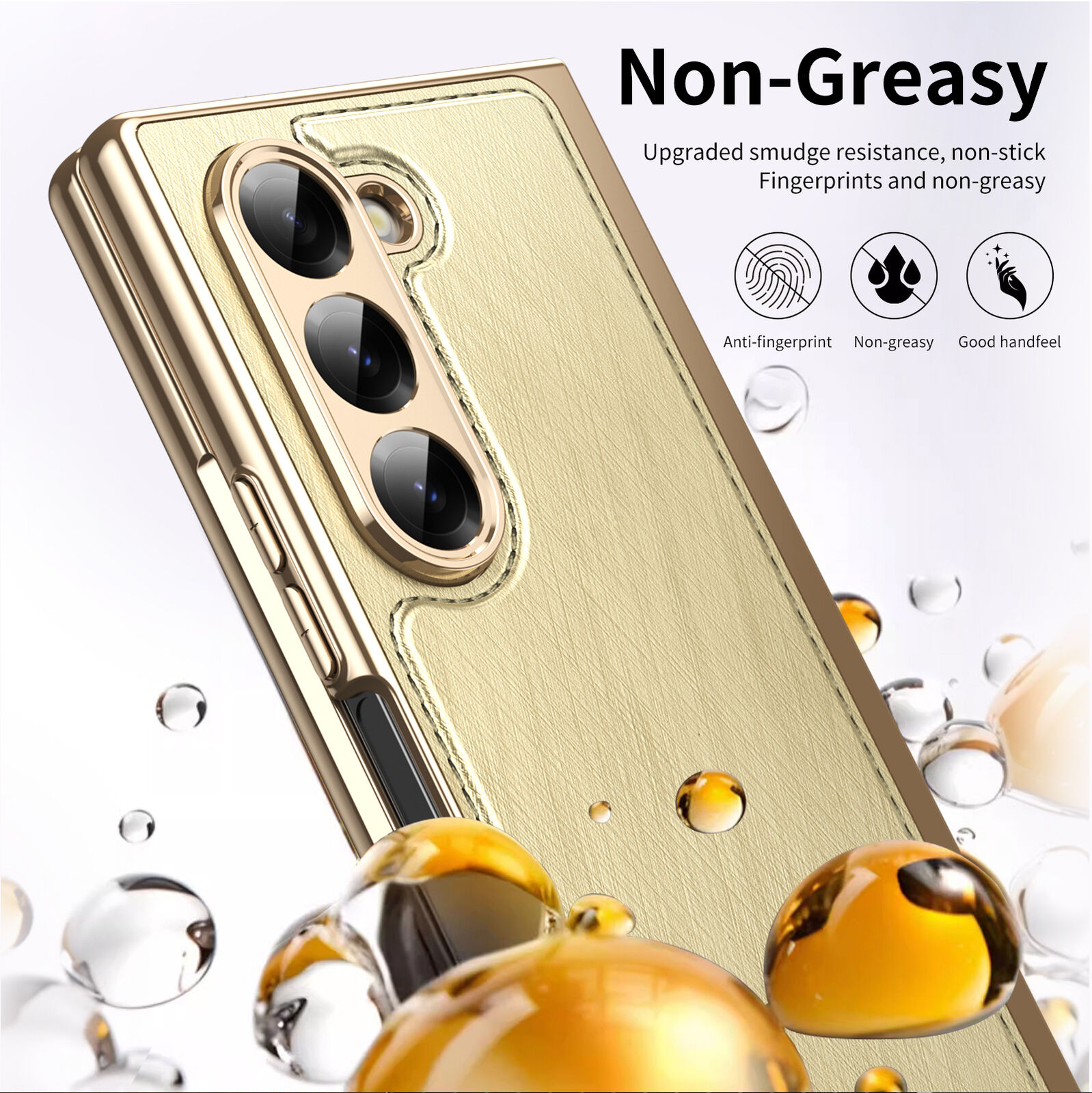 Funda híbrida con pantalla de cuero chapada a prueba de golpes plegable 6/5/4/3 para Samsung Galaxy Z - Imagen 21 de 30