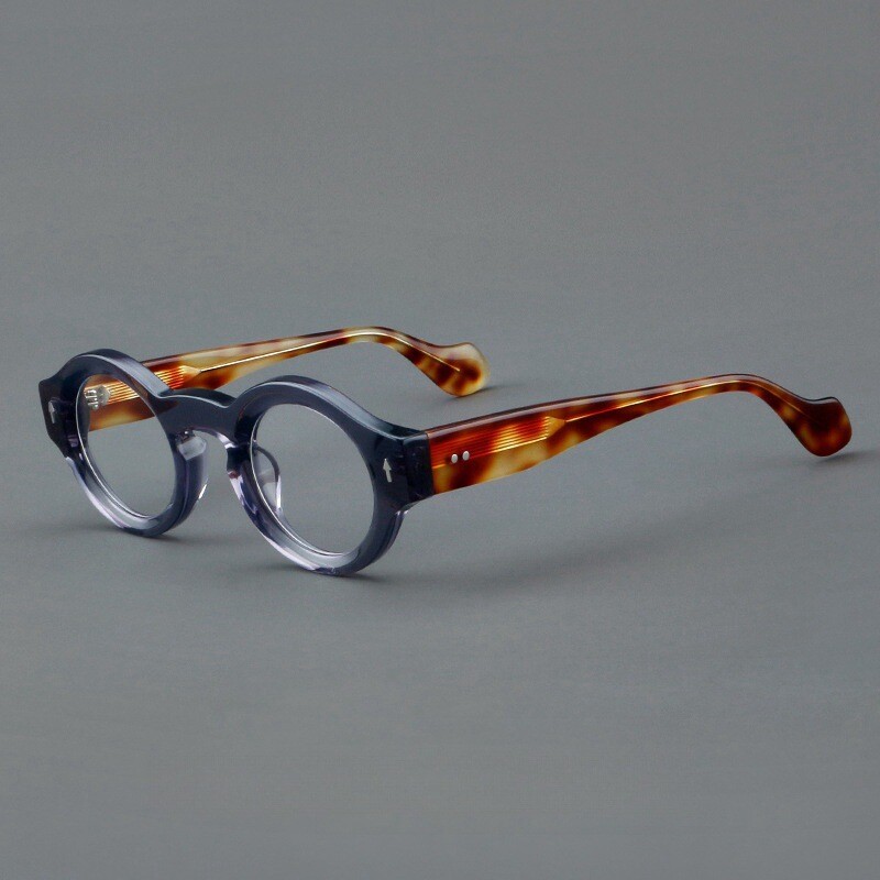Neue Acetat Runde Retro-Brille für Männer Frauen klassische Brillen dicke Rahmen - Picture 10 of 12