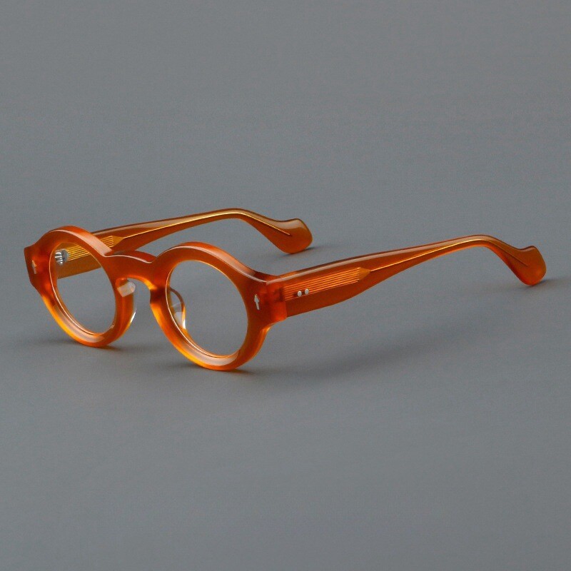 Neue Acetat Runde Retro-Brille für Männer Frauen klassische Brillen dicke Rahmen - Picture 11 of 12