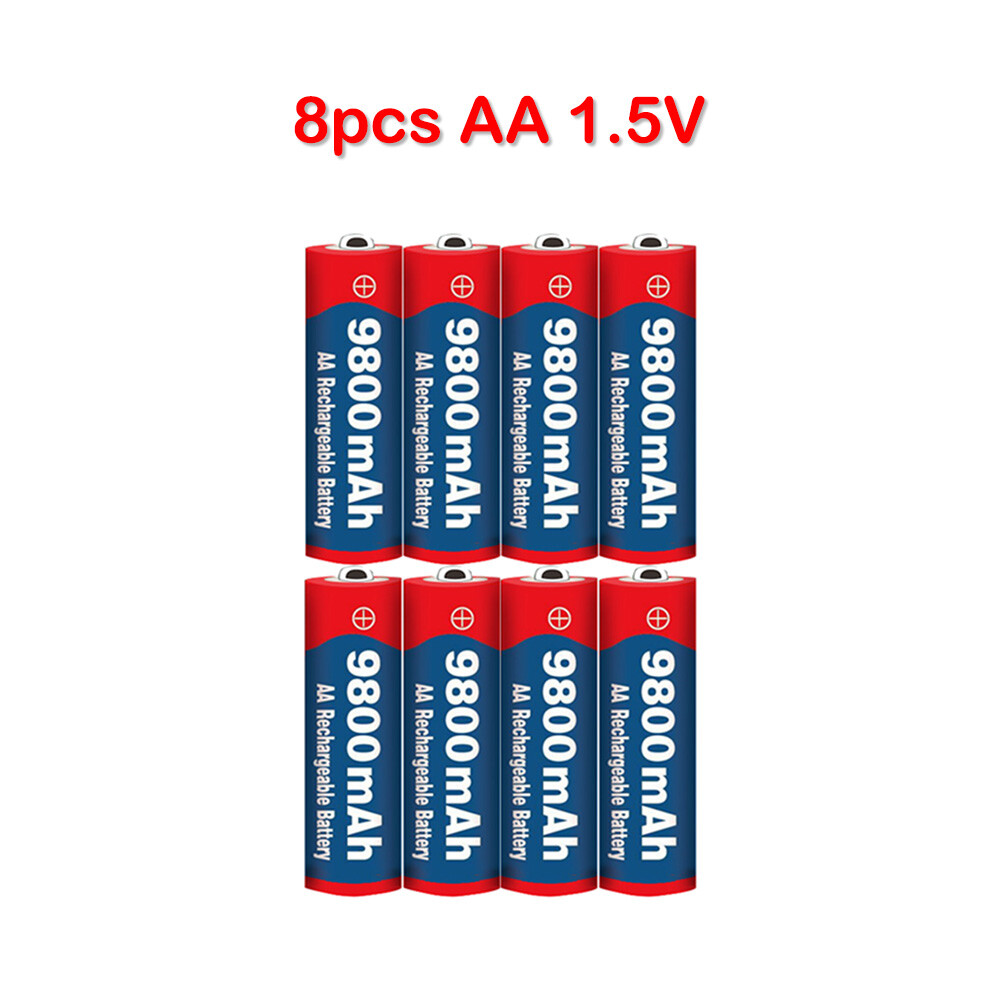 Batería Universal AA 1.5V 9800mAh Baterías Recargables 4 Ranuras Cargador de Batería - Imagen 16 de 30