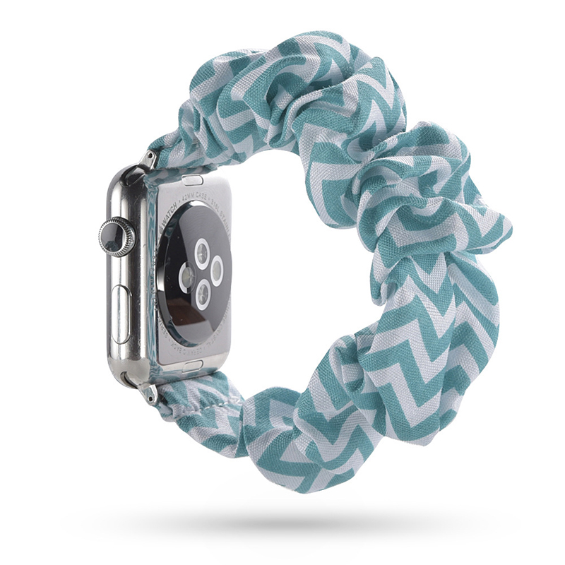 Bande de Montre Scrunchie en Polyester - Compatible Apple Watch Série 3/4/5/6/SE - Zdjęcie 15 z 25