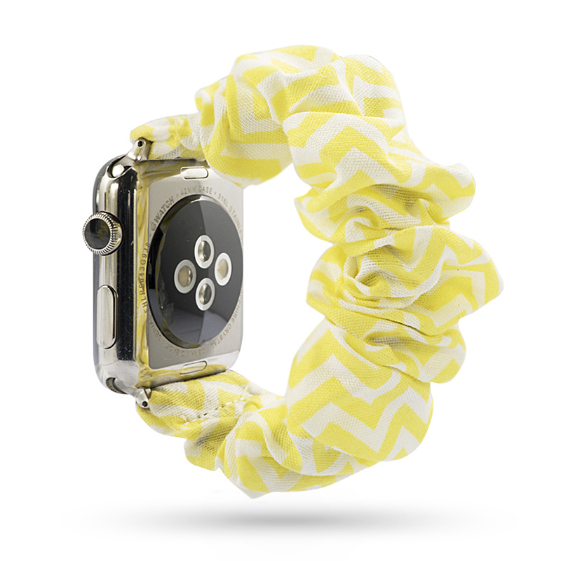 Bande de Montre Scrunchie en Polyester - Compatible Apple Watch Série 3/4/5/6/SE - Zdjęcie 22 z 25