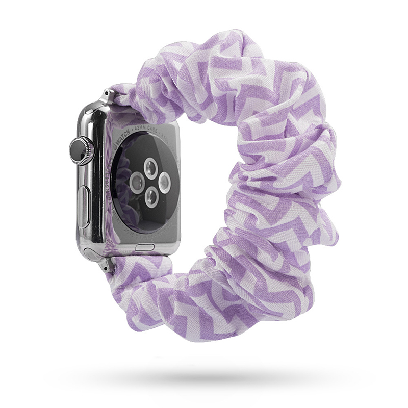 Bande de Montre Scrunchie en Polyester - Compatible Apple Watch Série 3/4/5/6/SE - Zdjęcie 23 z 25
