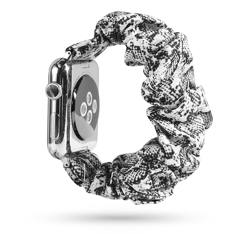 Bande de Montre Scrunchie en Polyester - Compatible Apple Watch Série 3/4/5/6/SE - Zdjęcie 25 z 25