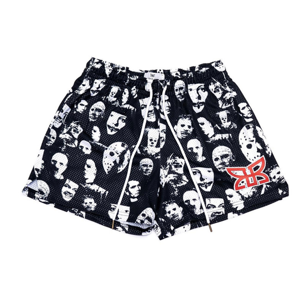 Unisex Ryoko Rain Black Horror Movie Casual Mesh Sport Shorts Mens Womens - Picture 24 of 25