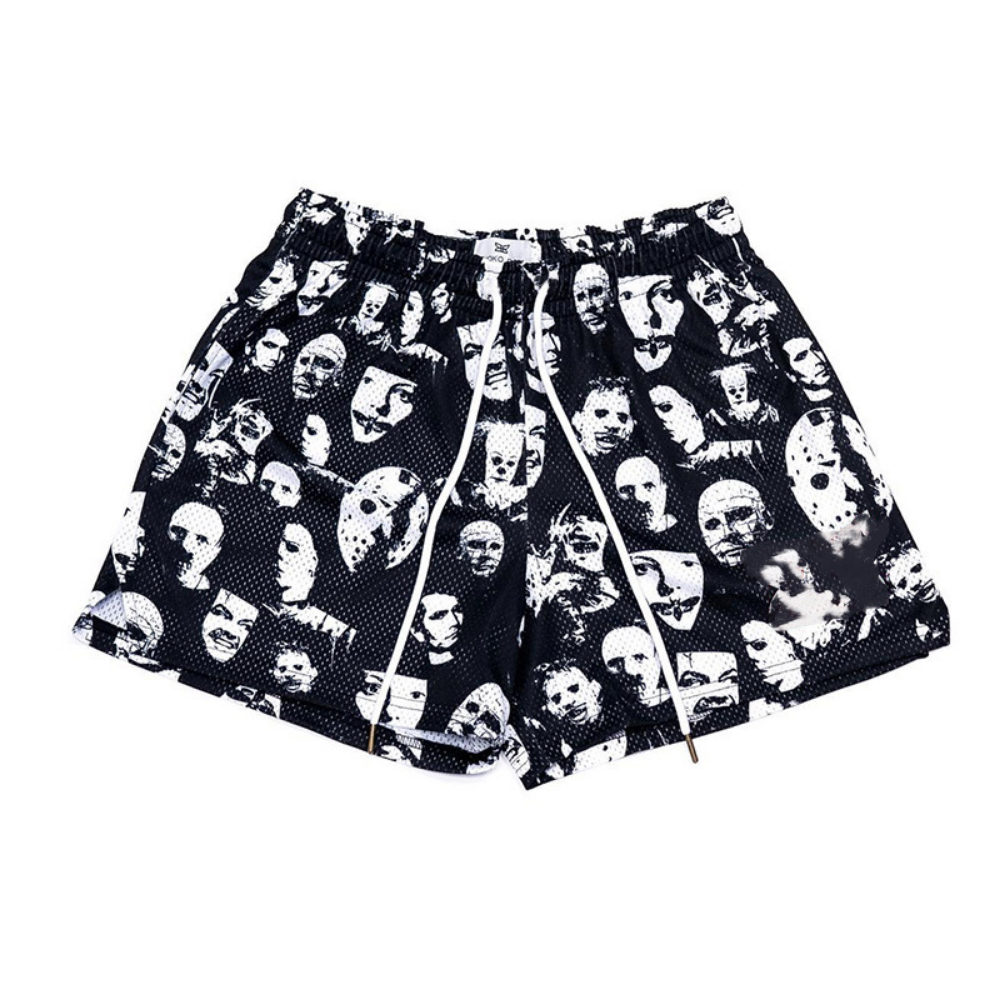 Unisex Ryoko Rain Black Horror Movie Casual Mesh Sport Shorts Mens Womens - Picture 25 of 25