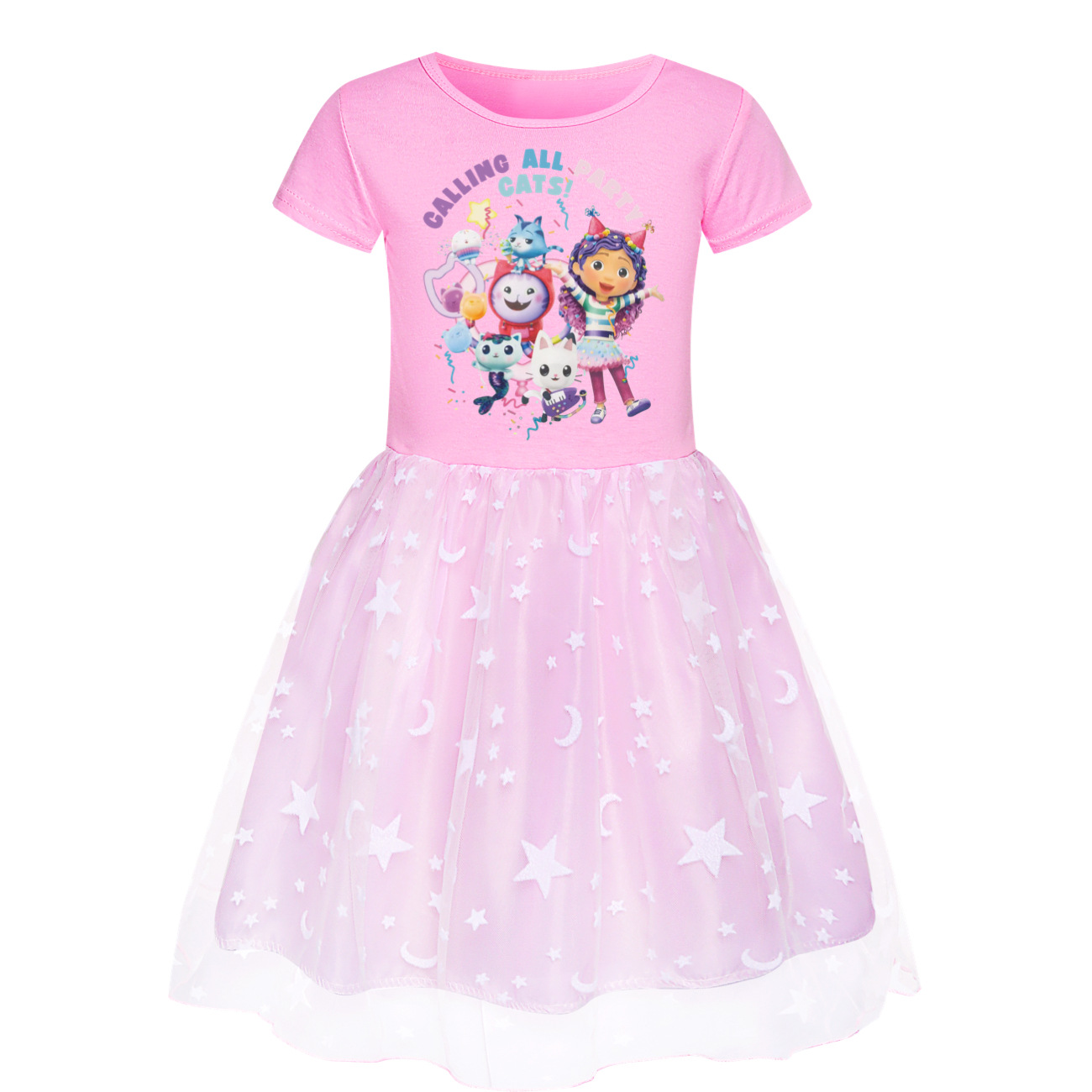 Kids Girls GABBY'S DOLLHOUSE Dress T-shirt Top Skirt Birthday Party Fancy Dress - Picture 9 of 15