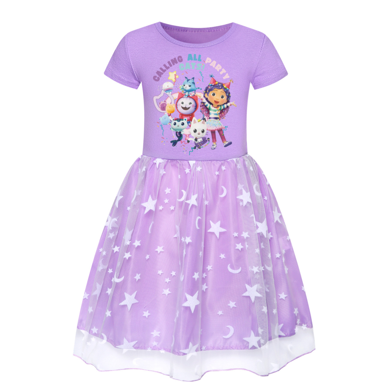 Kids Girls GABBY'S DOLLHOUSE Dress T-shirt Top Skirt Birthday Party Fancy Dress - Picture 10 of 15