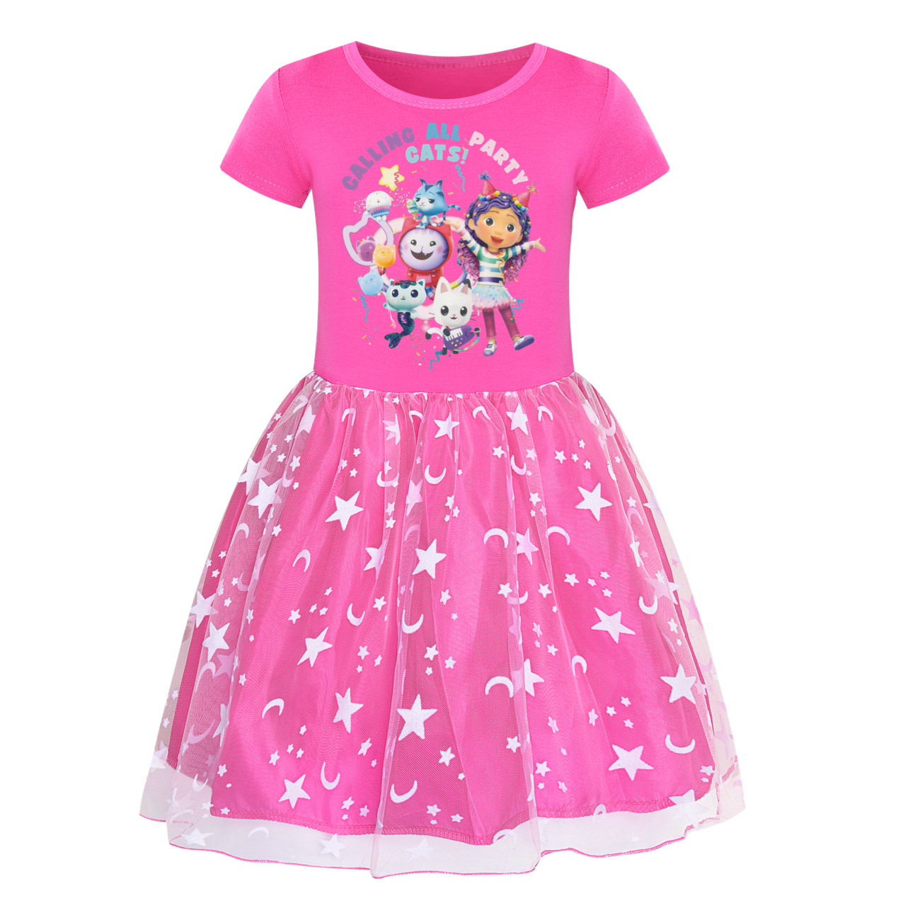 Kids Girls GABBY'S DOLLHOUSE Dress T-shirt Top Skirt Birthday Party Fancy Dress - Picture 11 of 15