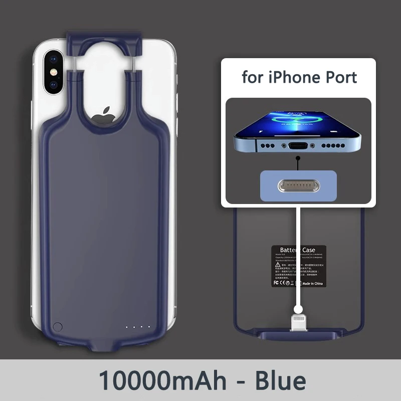 Estuche de Carga de Batería Portátil Externo Banco de Alimentación Estuche para iPhone Teléfono Android - Imagen 40 de 40