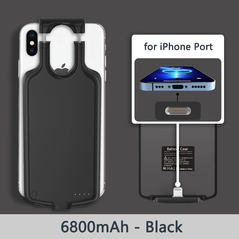 Estuche de Carga de Batería Portátil Externo Banco de Alimentación Estuche para iPhone Teléfono Android - Imagen 36 de 40