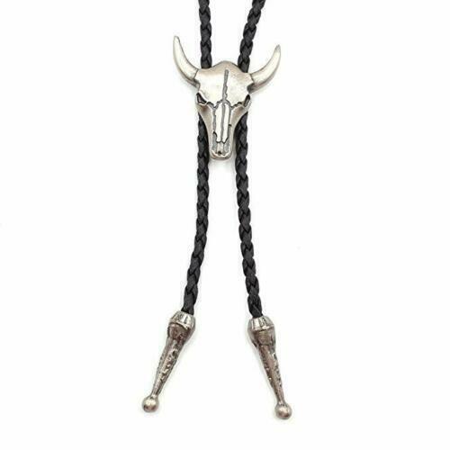 Western Cowboy Bolo Tie Bull Bronze Silver Rodeo Dance Necktie Bootlace Ties UK - Picture 13 of 13