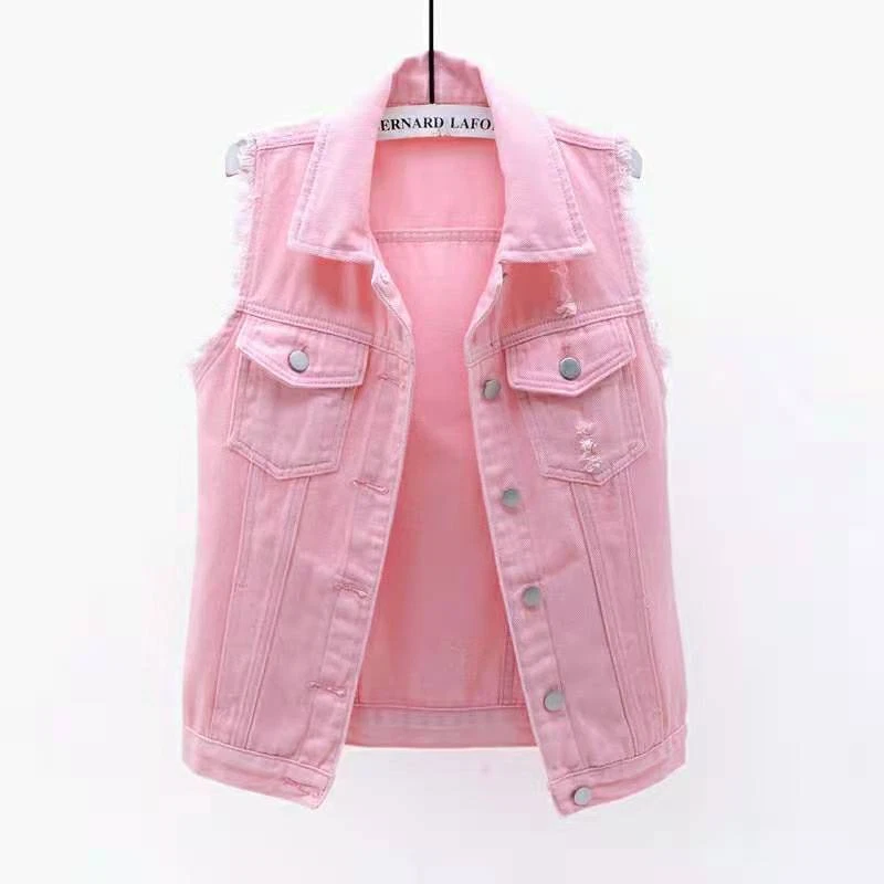Women's Waistcoat Denim Vest Multicolor Ladies Denim Sleeveless Vest Jacket! - Picture 20 of 25