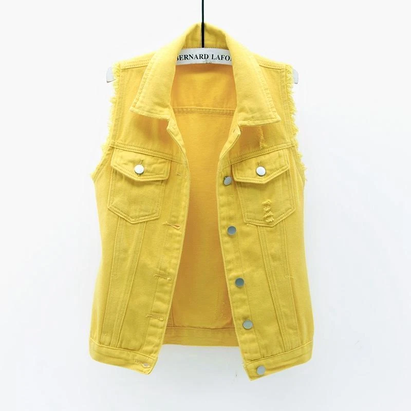 Women's Waistcoat Denim Vest Multicolor Ladies Denim Sleeveless Vest Jacket! - Picture 21 of 25
