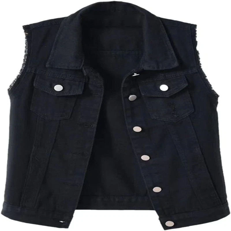 Women's Waistcoat Denim Vest Multicolor Ladies Denim Sleeveless Vest Jacket! - Picture 22 of 25