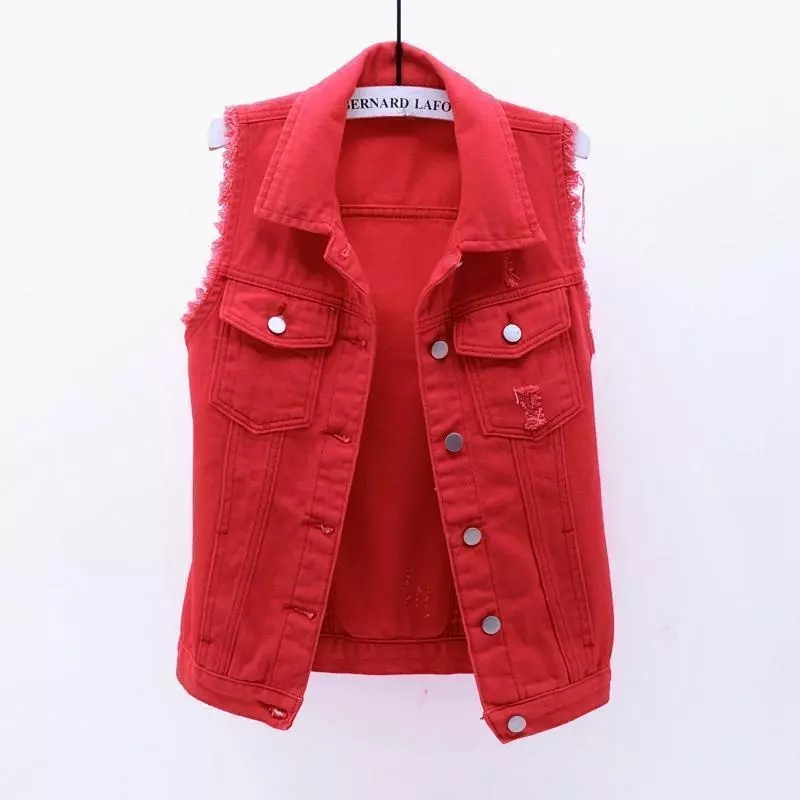 Women's Waistcoat Denim Vest Multicolor Ladies Denim Sleeveless Vest Jacket! - Picture 23 of 25