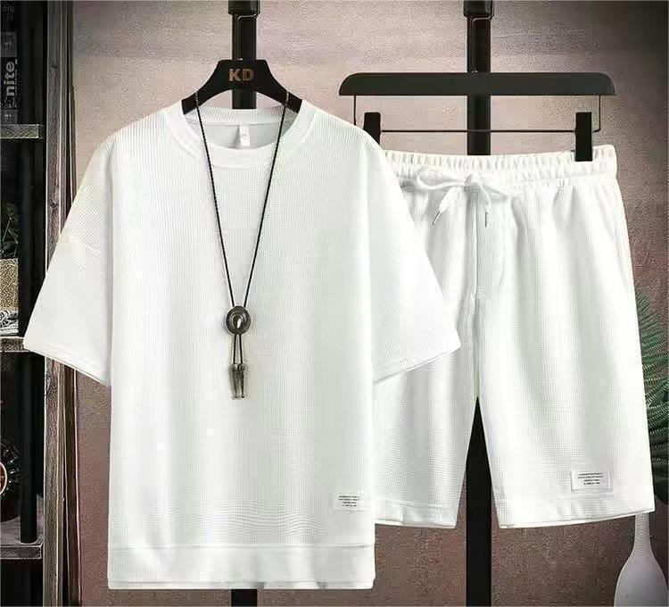 Short Sets 2 Piece Men's Outfits Summer Tracksuits Casual Shirt and Shorts Set - Picture 19 of 25