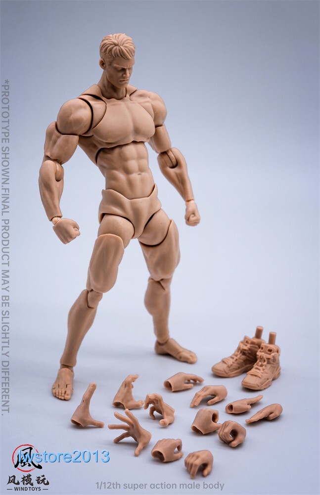 Wind Toys 1:12 Flexible Hombre Articulado 6 pulgadas Masculino Figura de Acción Cabeza Cuerpo Soldado - Imagen 23 de 23